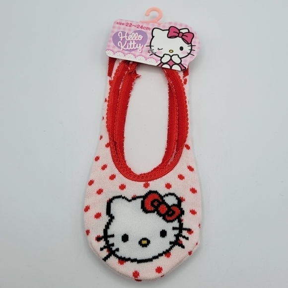 Sanrio Hello Kitty red polka dot no show Socks - Picture 4 of 4